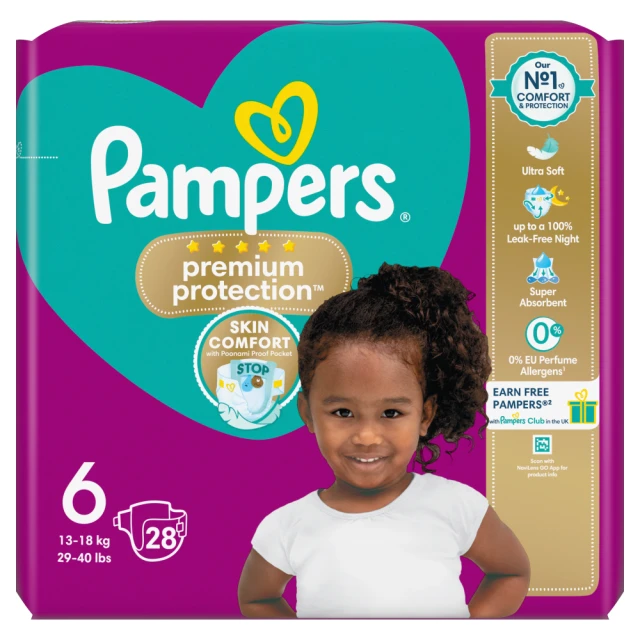 Pampers Premium Protection Size 6 Essential Pack 28 Nappies