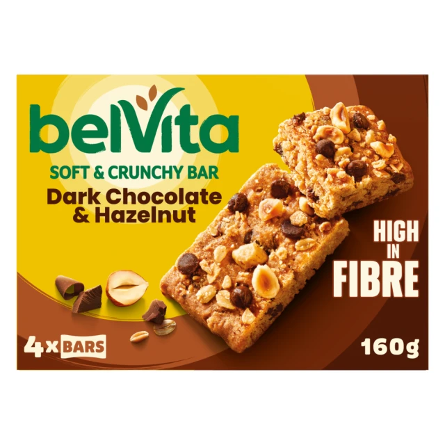 Belvita Baked Bar Chocolate & Hazelnut 160g