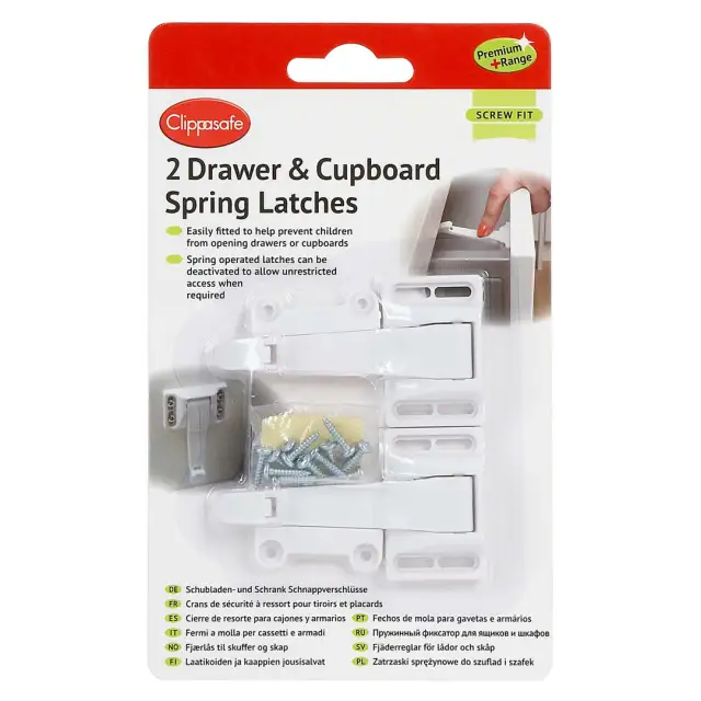 Drawer & Cupboard Spring Latches 2 pack (71/3)