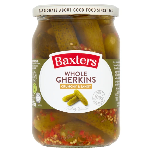Baxters Whole Gherkins Crunchy & Tangy 600g