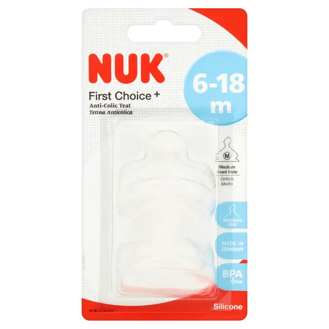 Nuk Silicone Teat x2 Size 2 Medium hole