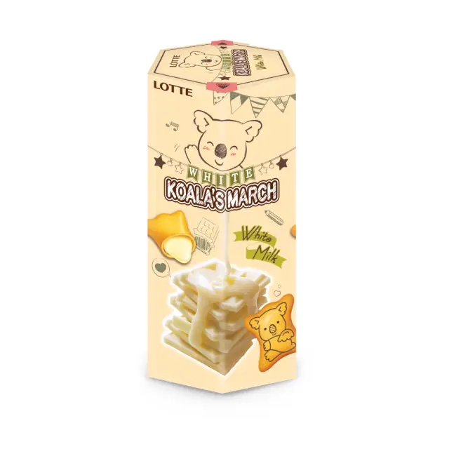 Lotte Koala's March Biscuits with White Milk Flavour Filling 37g 乐天小熊饼白色牛奶味 37g