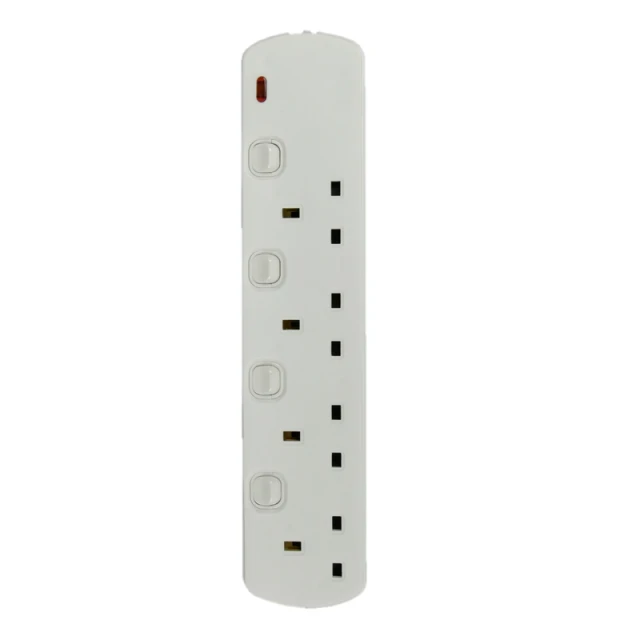 MORRISONS 13 AMP 4 GANG SWITCH EXTENSION LEAD 2M