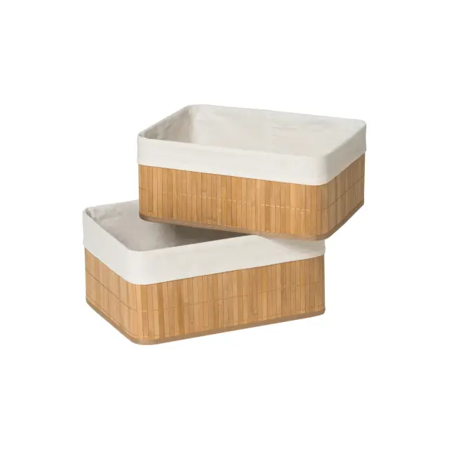 Set Of Two Kankyo Bamboo Storage Boxes