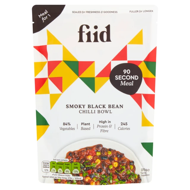 fiid - Smoky Black Bean Chilli   - 8 x 275g