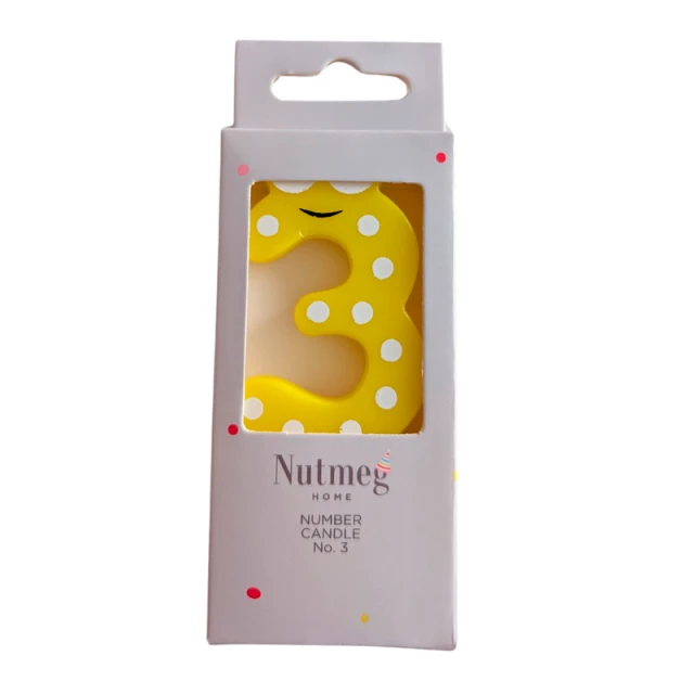 NUTMEG ANIMAL NUMBER CANDLE NO.3