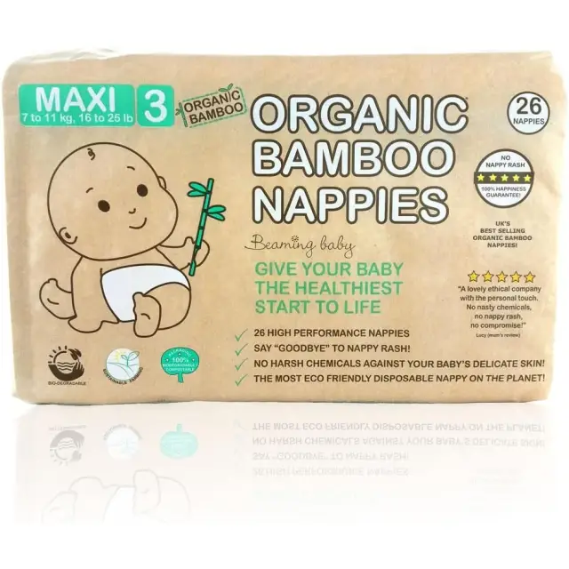 Organic Bamboo Nappies Size 3