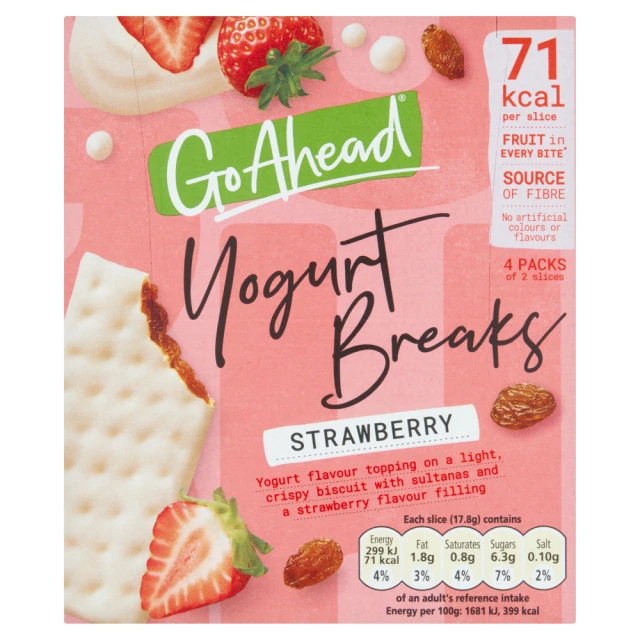 Go Ahead Yoghurt Breaks Strawberry Snack Bars 3 x 35.5g