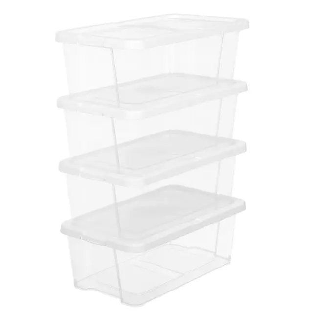 SONGMICS Plastic Shoe Box, 35x20x12.5cm