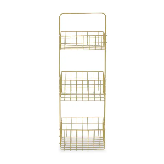 Kirby Three Tier Gold Finish Storage Caddy