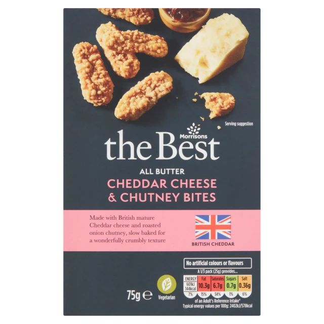 Morrisons The Best All Butter Cheese & Chutney Biscuits 75g