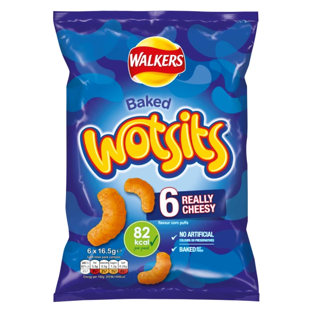 Walkers Wotsits Really Cheesy 6 x 16.5g