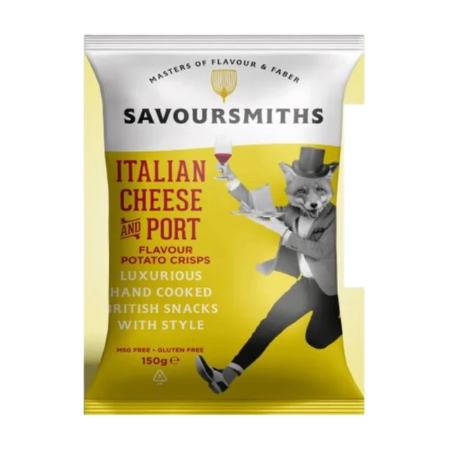 Savoursmiths - Italian Cheese and Wine Flavour Potato Crisps - 150g