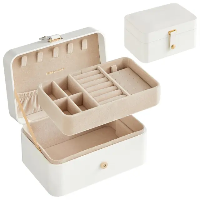 SONGMICS Jewelry  Box, 16x11.6x7.5cm