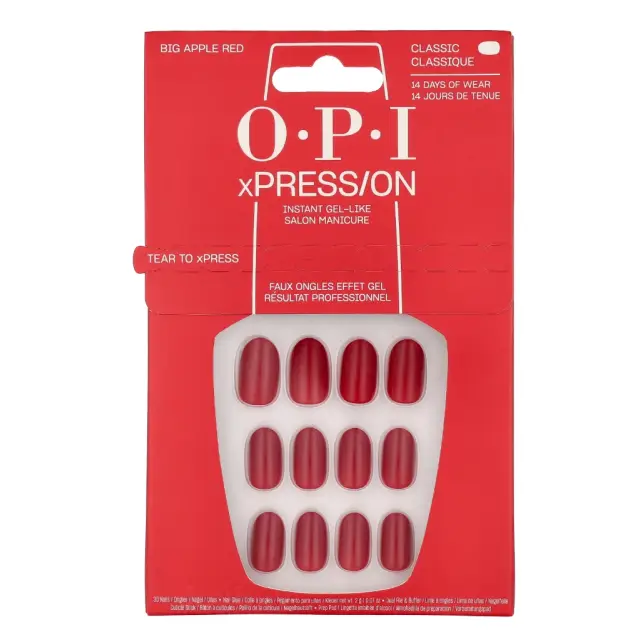 OPI Xpress/On Nail Art 30 pieces - Big Apple Red
