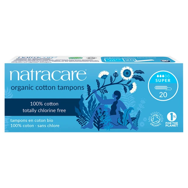 Natracare 20 Organic Cotton Tampons Super