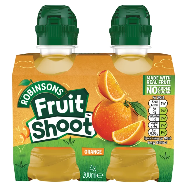 Robinsons Fruit Shoot Orange Juice Drink 4 X 200ml