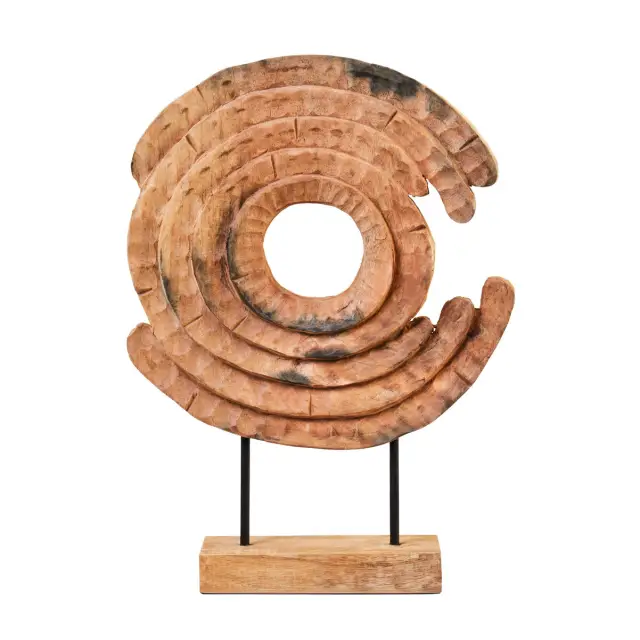 Fidel Mango Wood Ring Sculpture
