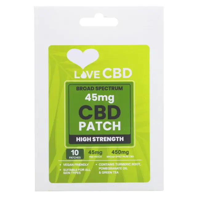 LOVE CBD - High Strength CBD Patches - 45mg Per Patch - 10