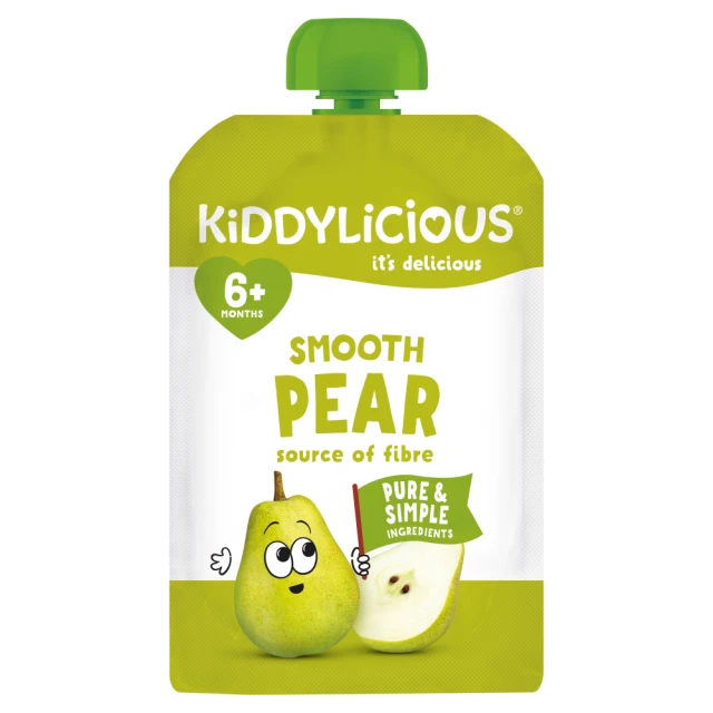 Kiddylicious Pear Pouch 6+ Months 100G