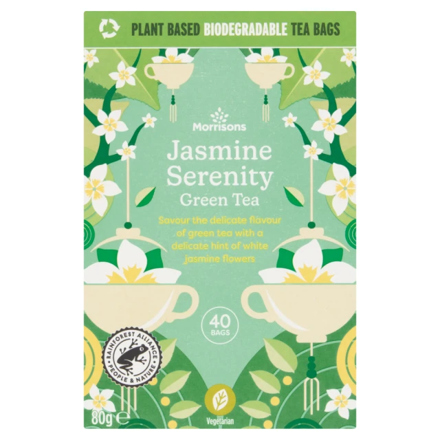 Morrisons Jasmine Serenity Green Tea 40 Bags 80G
