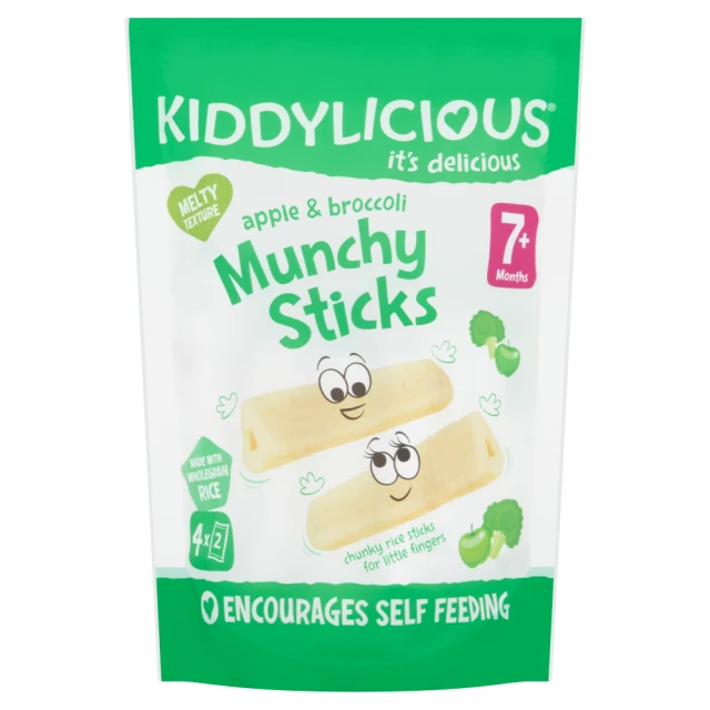 Kiddylicious Apple & Brocolli Munchy Sticks 7+ Months 16G