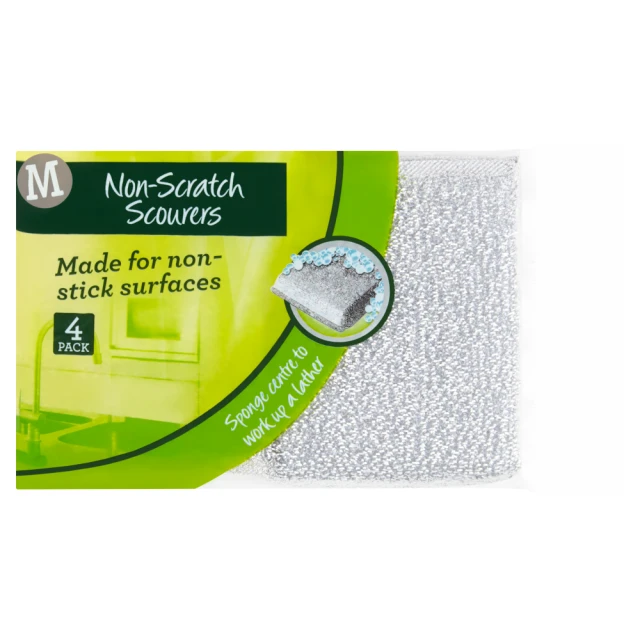 Morrisons Non-Scratch Scourers 4 Pack