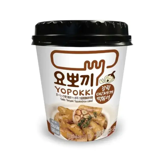 Yopokki Garlic Teriyaki Topokki 190g 即食蒜香燒肉味年糕杯