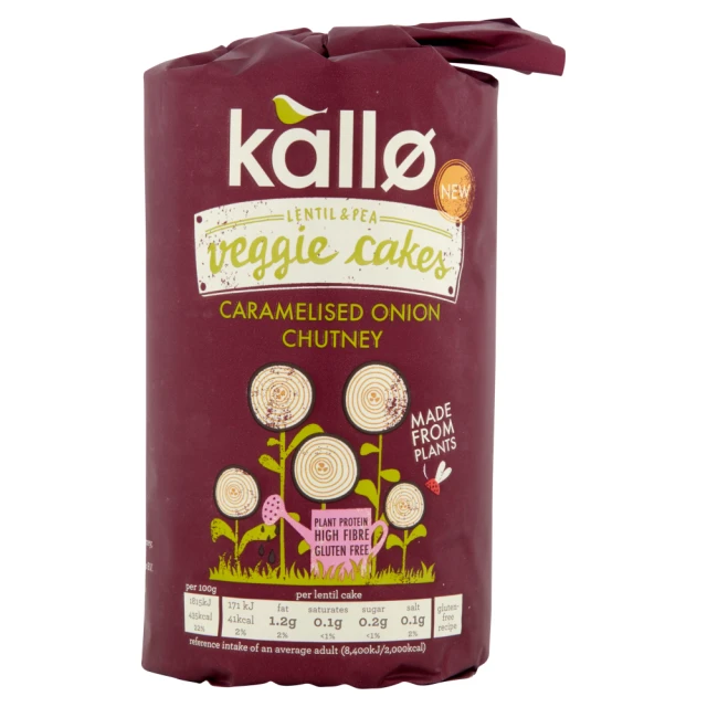Kallo Veggie Cakes Caramelised Onion Chutney 122G
