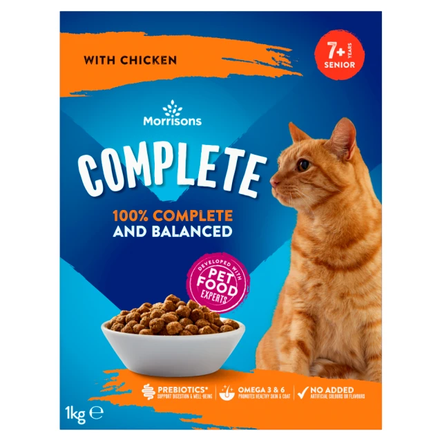 Morrisons Chicken, Turkey & Rice Senior Complete Cat Food 1kg