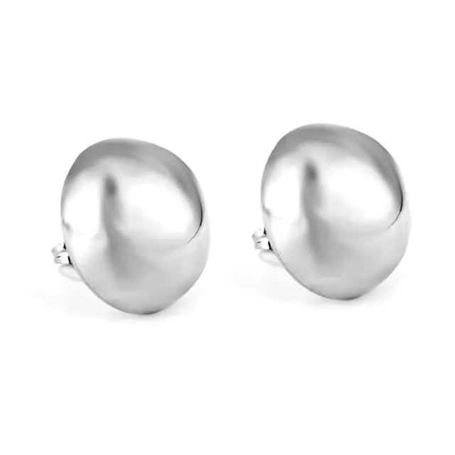 Half Dome Stainless Steel 20mm Stud Earrings