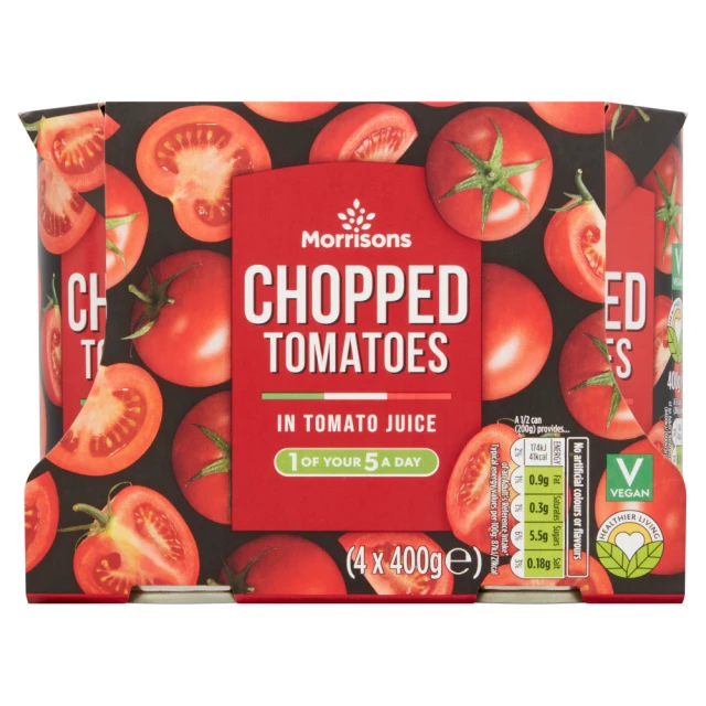 Morrisons Chopped Tomatoes 4 X 400g