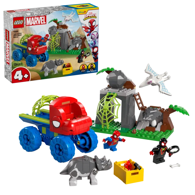 LEGO Marvel 11199 Spidey And His Amazing Friends Team Spidey Dino Crawler Rescue Set