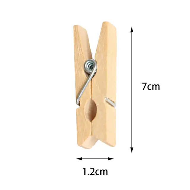 Ideal Home Bamboo Clothespins 24CT Jumbo