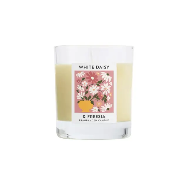 30CL BOXED CANDLE WHITE DAISY