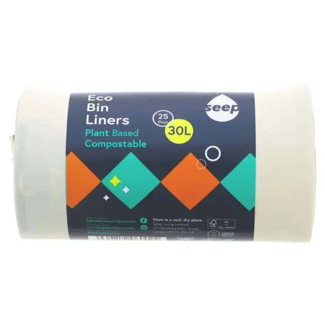SEEP - 30L Medium Bin Liners - Compostable - 25 ROLL