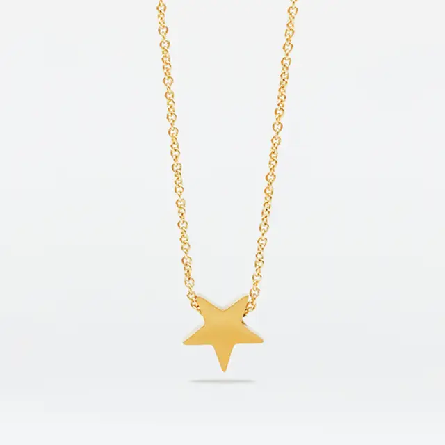 Star Chain Pendant 18K Gold Plated 40cm Necklace