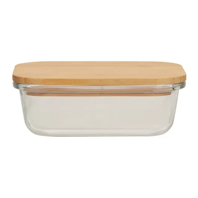 Freska 370ml Glass Container With Bamboo Lid