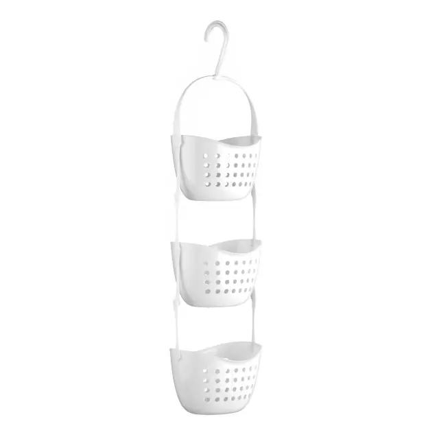 Dara 3 Tier White Shower Caddy