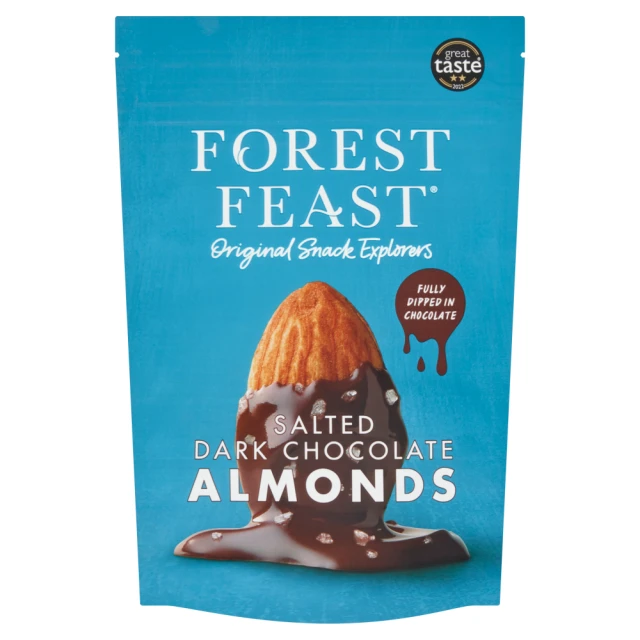 Forest Feast - Salted Dark Chocolate Almonds 120g