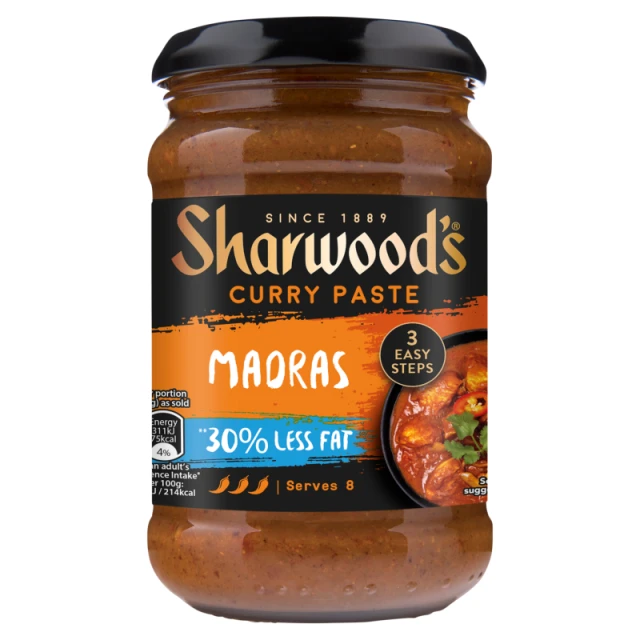 Sharwood'S Madras Curry Paste Uk 30% Less Fat 280G