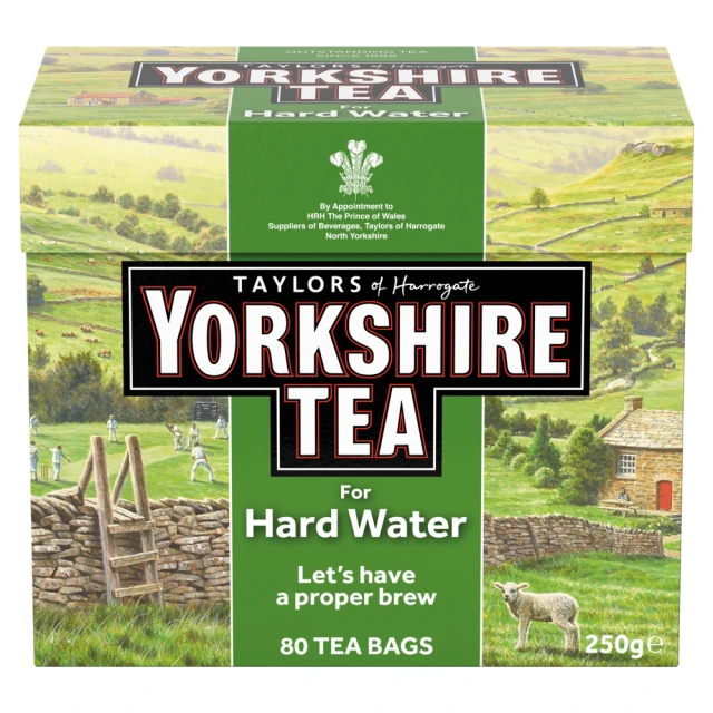 Taylors Of Harrogate Yorkshire Tea For Hard Water 80 Tea Bags 250G