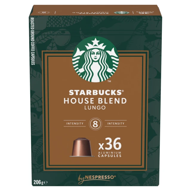 Starbucks By Nespresso Medium House Blend Coffee 36 Pods 206G