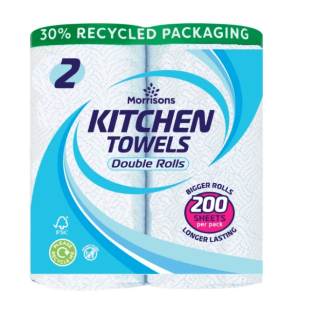 Morrisons 2 Double Kitchen Rolls 2 per pack