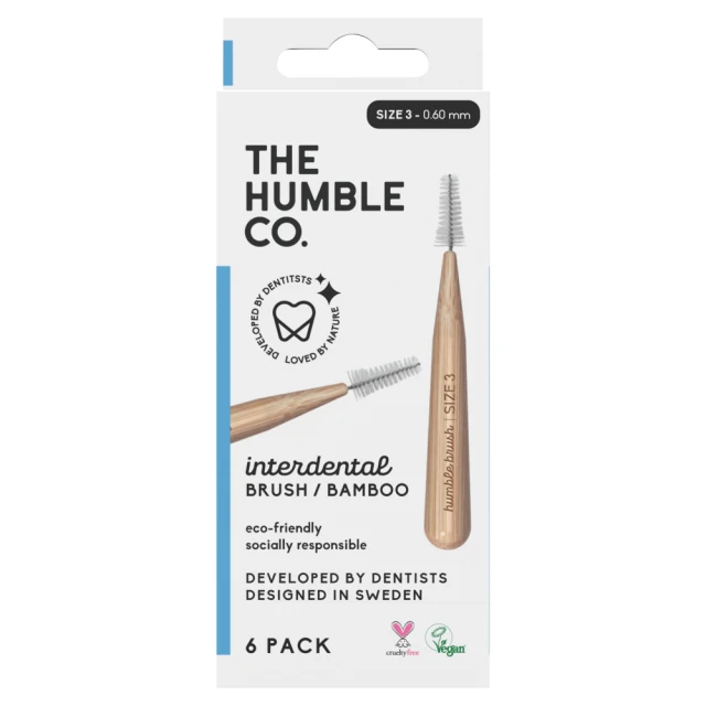 The Humble Co. Interdental Brush Bamboo Size 3 - 0.60mm 6 Pack