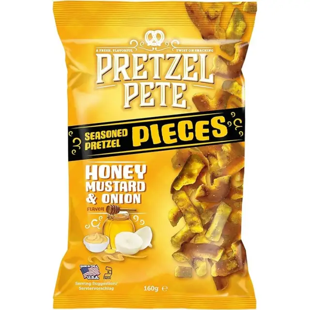 Pretzel Pete - Honey Mustard & Onion Broken Pieces - 160g