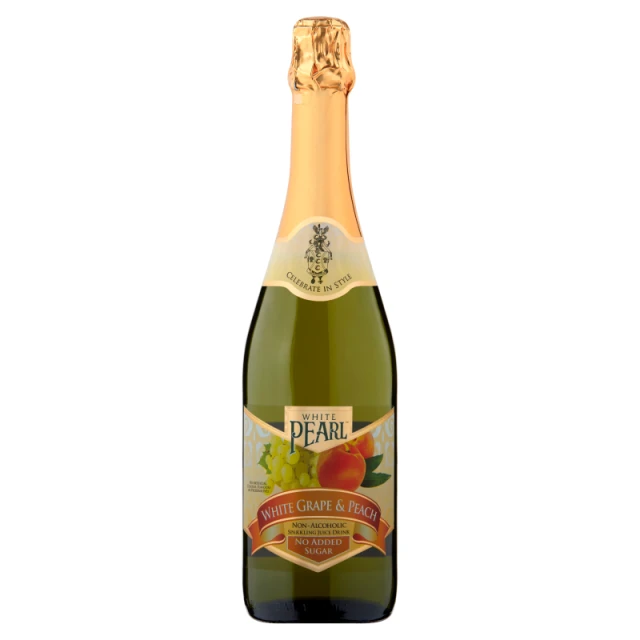 White Pearl Grape & Peach Non - Alcoholic Sparkling Juice Drink 750Ml