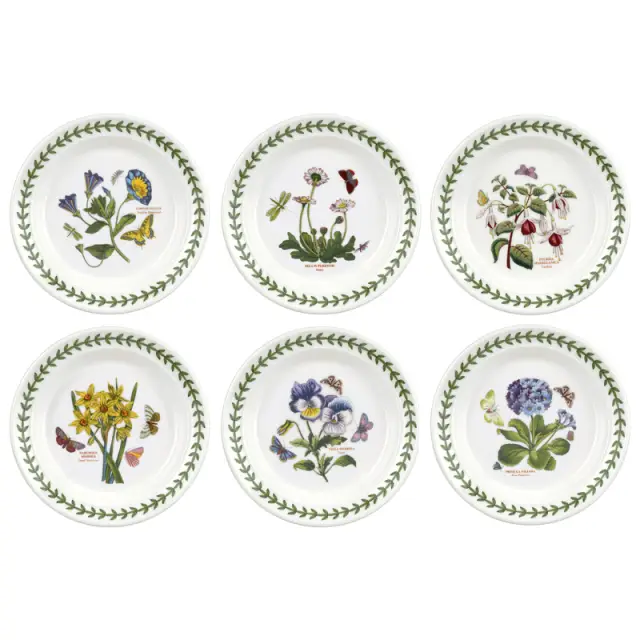 Portmeirion Botanic Garden Set Of 6 Side Plates - Assorted Designs
