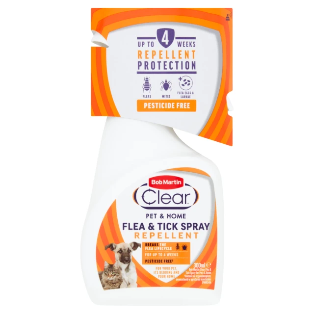 Bob Martin Clear Pet & Home Flea & Tick Spray Repellent 300ml