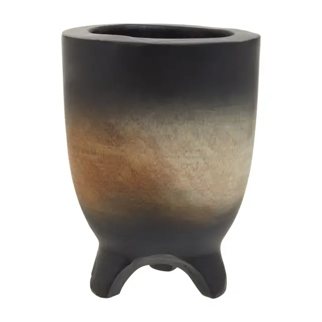 Arlo Large Wooden Black Ombre Planter